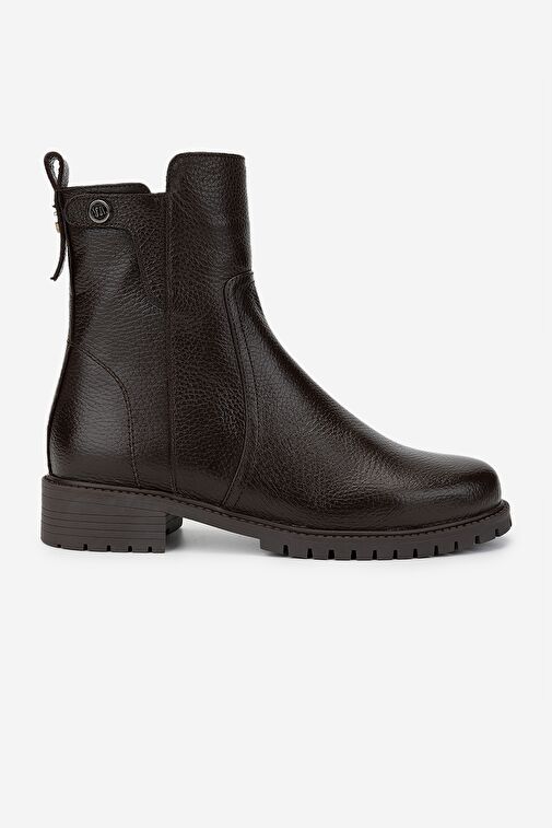 Valmenti Kadın Kahverengi Düz Bot - Görsel 2