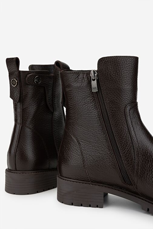 Valmenti Kadın Kahverengi Düz Bot - Görsel 5