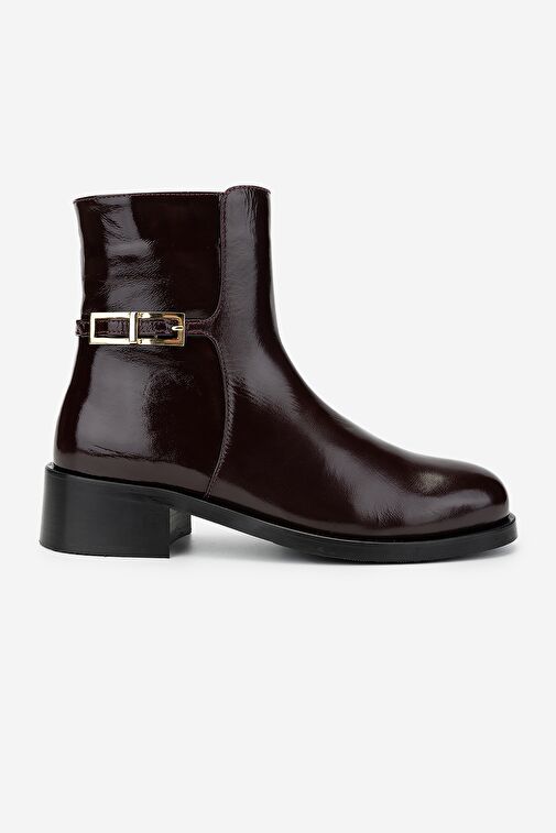 Valmenti Kadın Bordo Düz Bot - Görsel 2