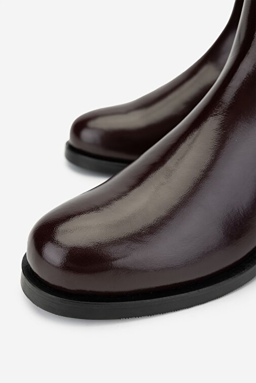 Valmenti Kadın Bordo Düz Bot - Görsel 4