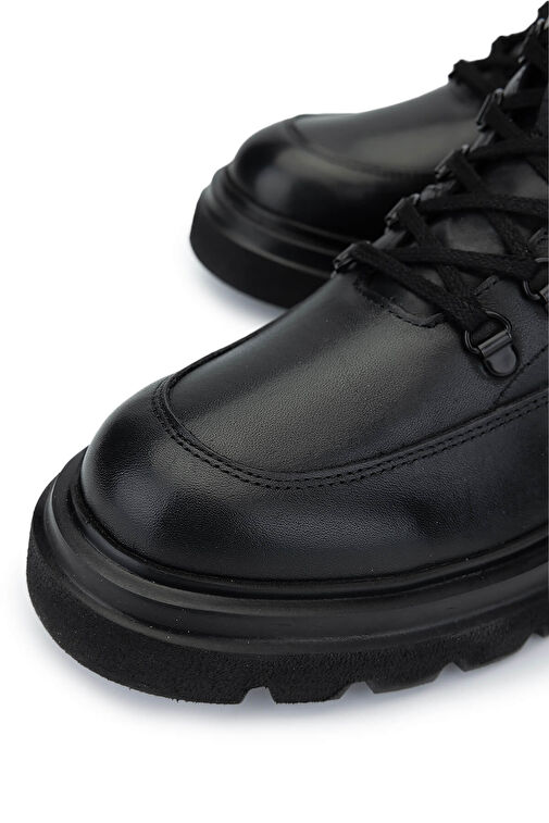 Tamer Tanca Erkek Hakiki Deri Siyah Casual Bot - Görsel 4