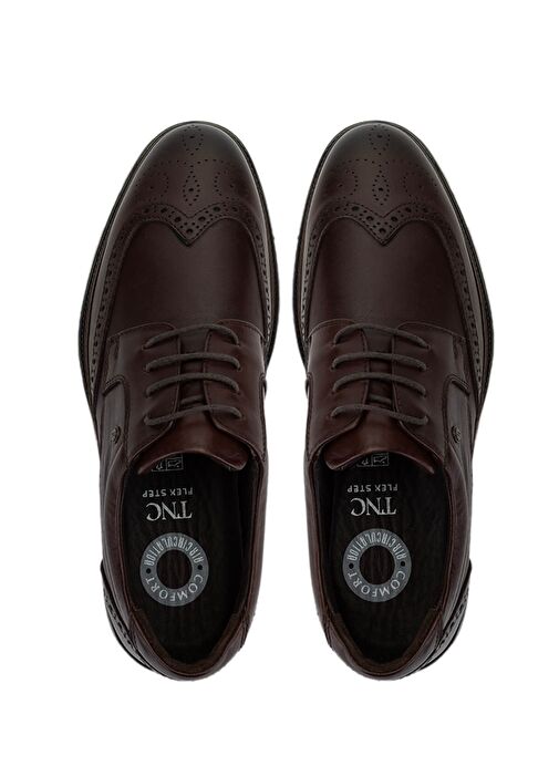 Tamer Tanca Erkek Hakiki Deri Kahverengi Klasik Ayakkabı - Görsel 6