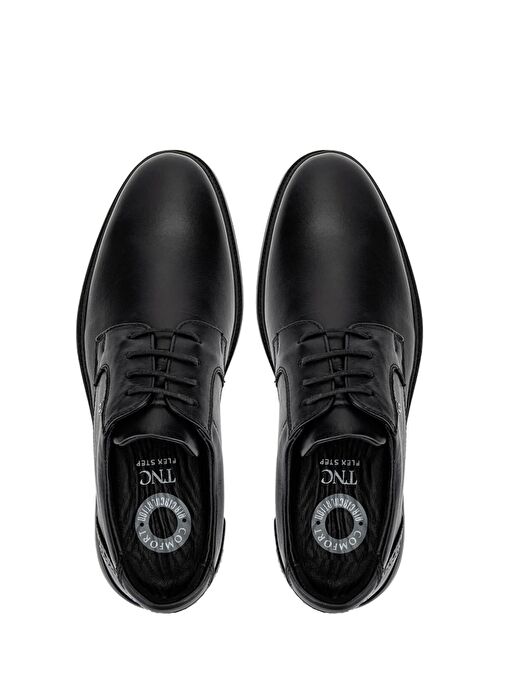 Tamer Tanca Erkek Hakiki Deri Siyah Klasik Ayakkabı - Görsel 6