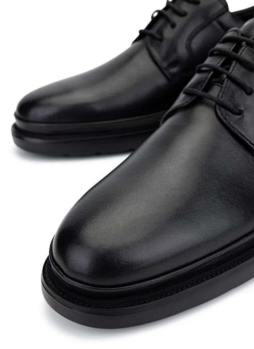 Tamer Tanca Erkek Hakiki Deri Siyah Klasik Ayakkabı - Görsel 5