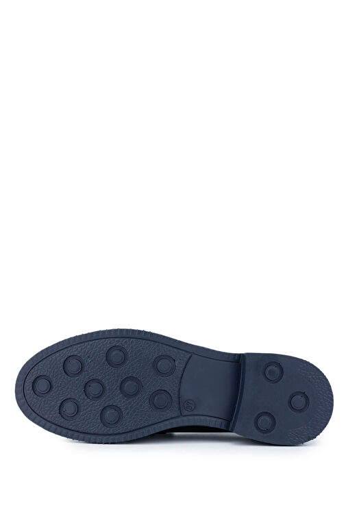 Tamer Tanca Kadın Suni Deri Lacivert Loafer Ayakkabı - Görsel 5