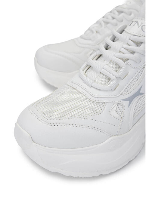Tamer Tanca Kadın Tekstil/Suni Deri Beyaz Sneakers & Spor Ayakkabı - Görsel 4