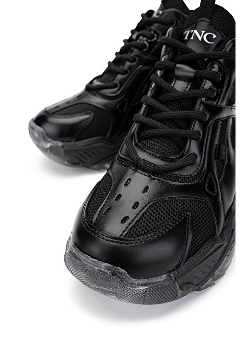 Tamer Tanca Kadın Suni Deri Siyah/Siyah Sneakers & Spor Bot - Görsel 5
