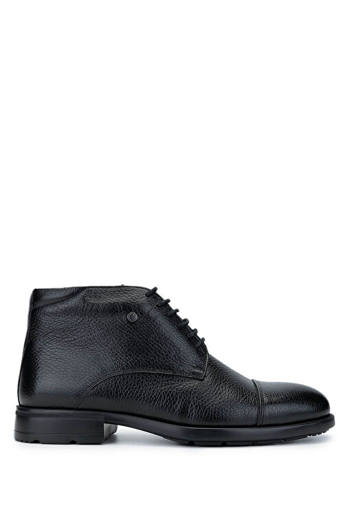 Tamer Tanca Erkek Hakiki Deri Siyah Deri Klasik Bot - Görsel 2