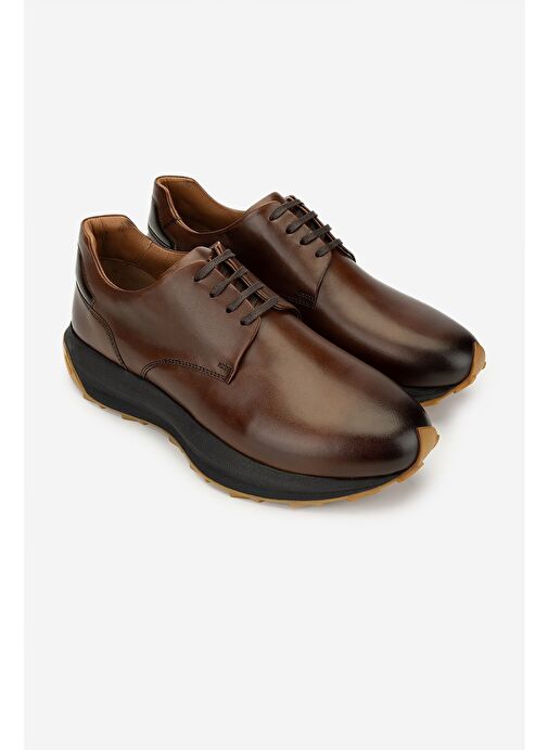 Valmenti Erkek Hakiki Deri Taba Sneakers & Spor Ayakkabı - Görsel 3