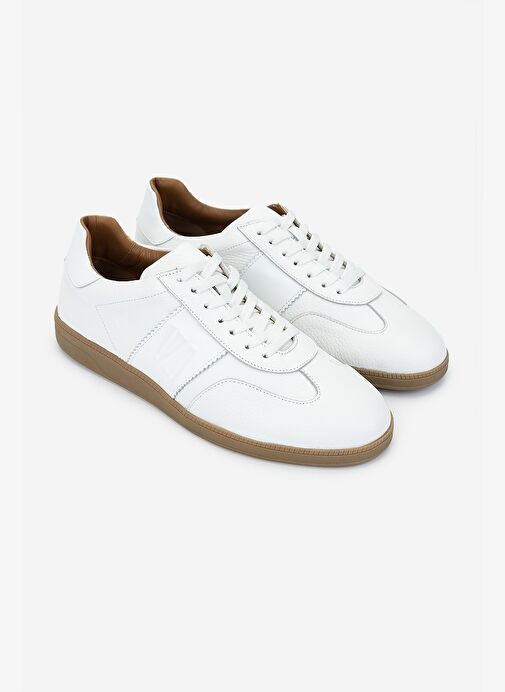 Valmenti Erkek Hakiki Deri Beyaz Sneakers & Spor Ayakkabı - Görsel 3