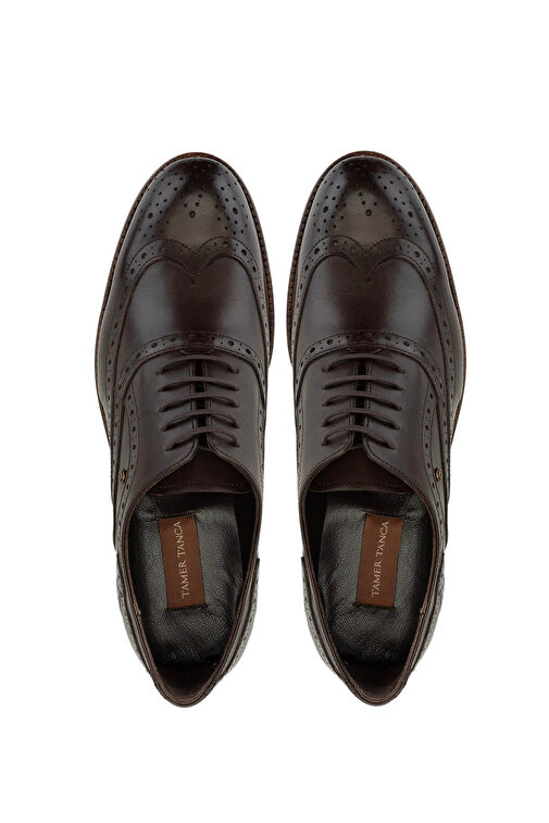 Tamer Tanca Erkek Hakiki Deri Kahverengi Klasik Ayakkabı - Görsel 6