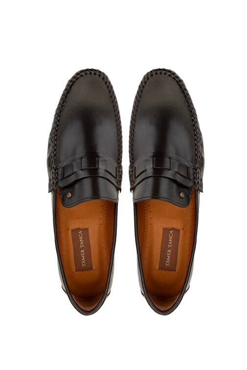 Tamer Tanca Erkek Hakiki Deri Kahverengi Loafer Ayakkabı - Görsel 6
