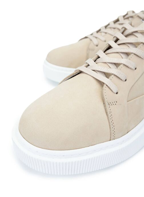Tamer Tanca Erkek Hakiki Deri Bej Sneakers & Spor Ayakkabı - Görsel 4