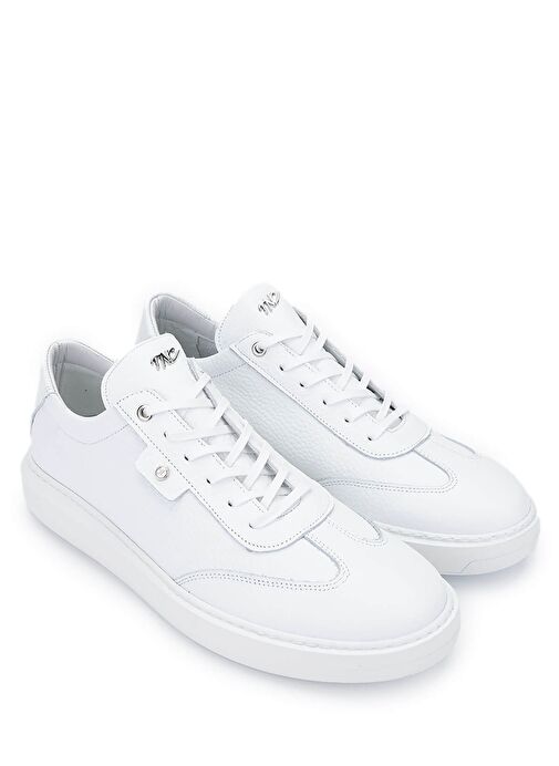 Tamer Tanca Erkek Hakiki Deri Beyaz Sneakers & Spor Ayakkabı - Görsel 3