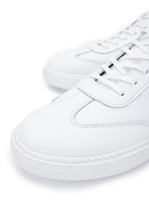 Tamer Tanca Erkek Hakiki Deri Beyaz Sneakers & Spor Ayakkabı - Görsel 4