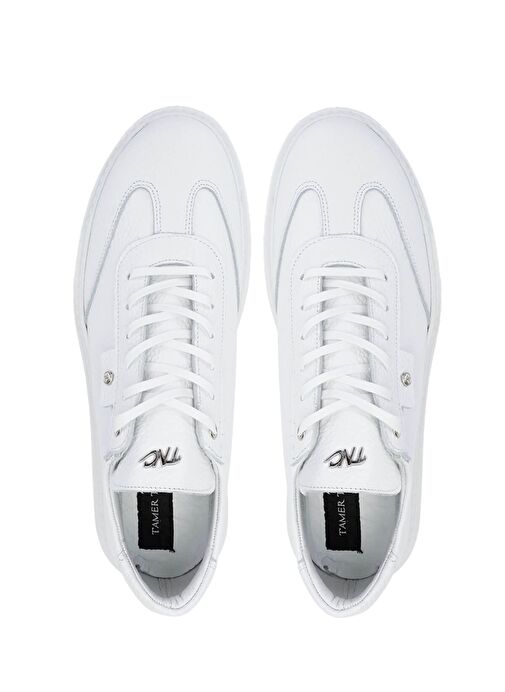 Tamer Tanca Erkek Hakiki Deri Beyaz Sneakers & Spor Ayakkabı - Görsel 6