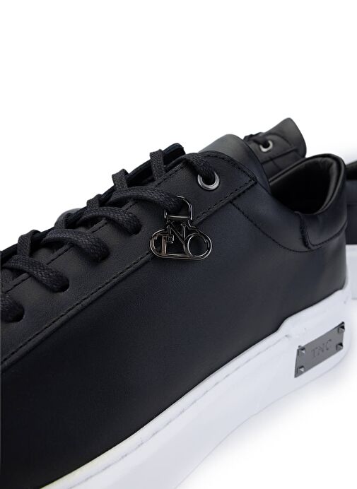 Tamer Tanca Erkek Hakiki Deri Siyah Deri Sneakers & Spor Ayakkabı - Görsel 7