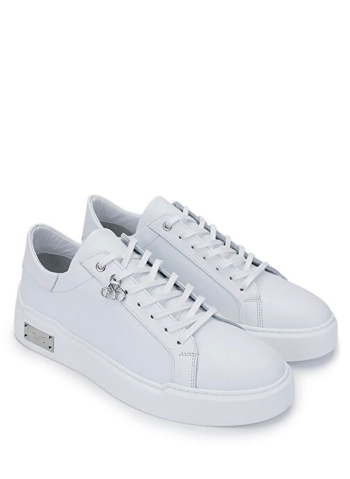 Tamer Tanca Erkek Hakiki Deri Beyaz Sneakers & Spor Ayakkabı - Görsel 3