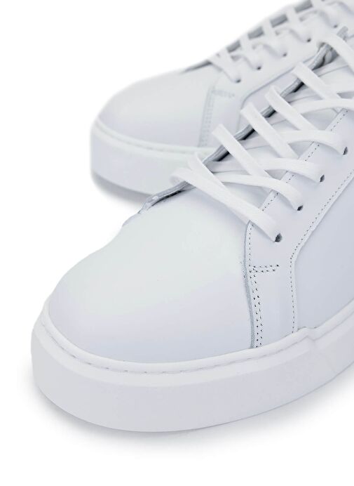 Tamer Tanca Erkek Hakiki Deri Beyaz Sneakers & Spor Ayakkabı - Görsel 4