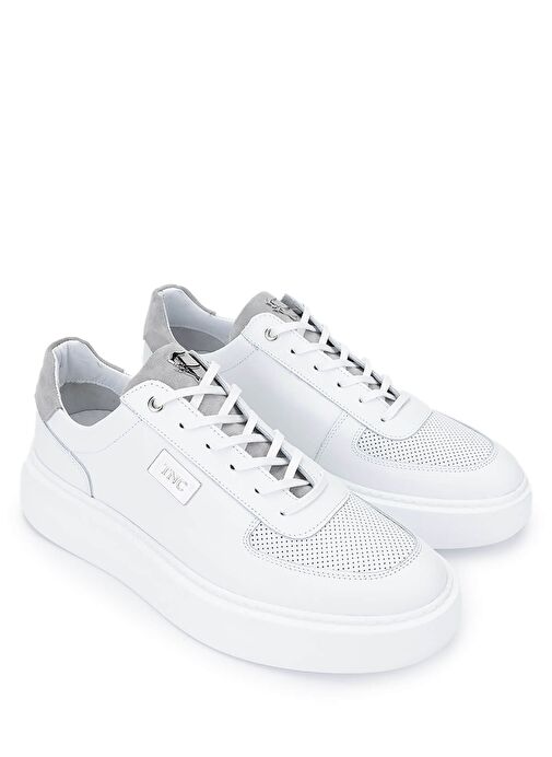 Tamer Tanca Erkek Hakiki Deri Beyaz Sneakers & Spor Ayakkabı - Görsel 3