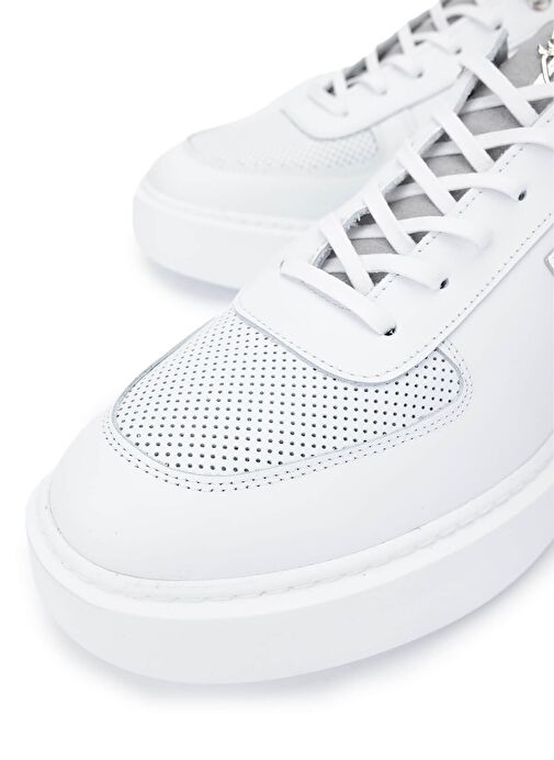 Tamer Tanca Erkek Hakiki Deri Beyaz Sneakers & Spor Ayakkabı - Görsel 4