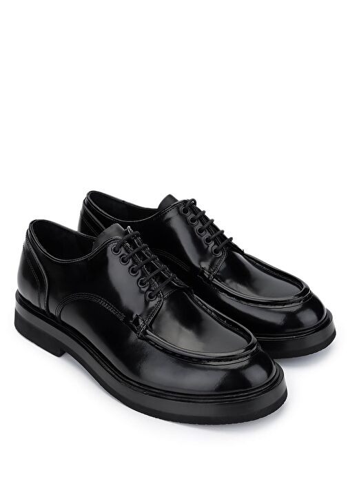 Tamer Tanca Erkek Hakiki Deri Siyah Açma Casual Ayakkabı - Görsel 3