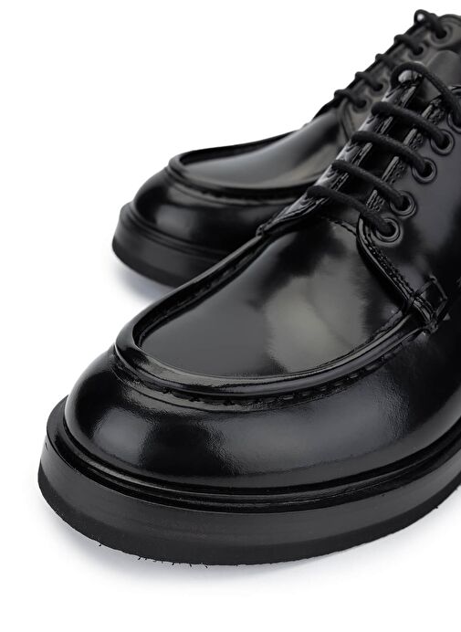 Tamer Tanca Erkek Hakiki Deri Siyah Açma Casual Ayakkabı - Görsel 4