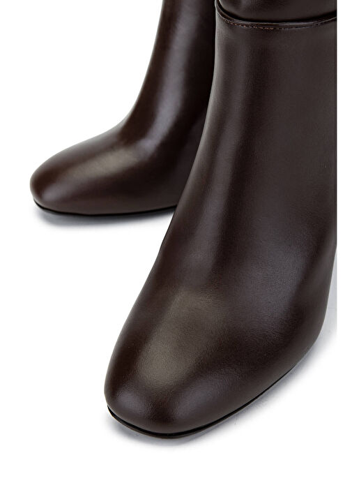 Tamer Tanca Kadın Hakiki Deri Kahverengi Klasik Çizme - Görsel 4