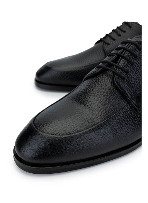 Tamer Tanca Erkek Hakiki Deri Siyah Klasik Ayakkabı - Görsel 4