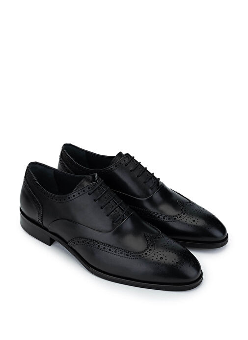 Tamer Tanca Erkek Hakiki Deri Siyah Klasik Ayakkabı - Görsel 3