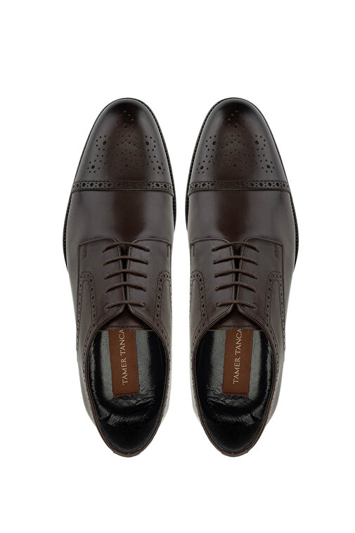 Tamer Tanca Erkek Hakiki Deri Kahverengi Klasik Ayakkabı - Görsel 6