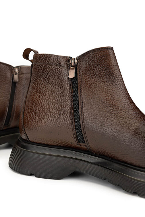 Tamer Tanca Erkek Hakiki Deri Kahverengi Bot Ayakkabı - Görsel 6