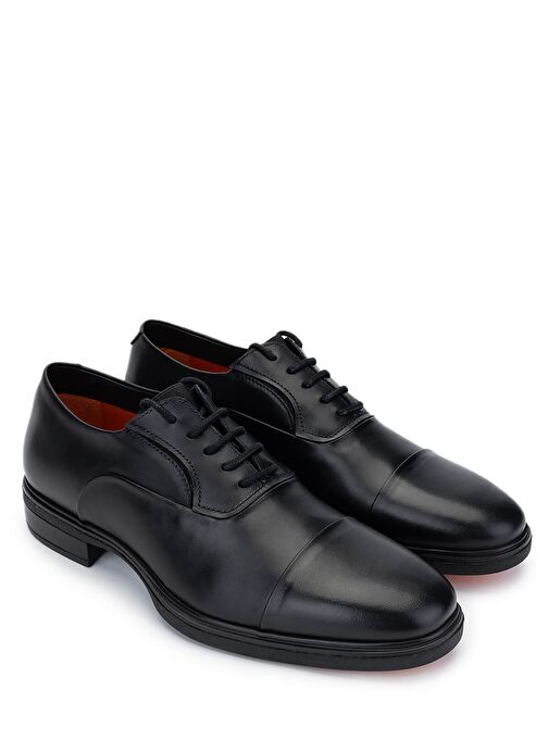 Tamer Tanca Erkek Hakiki Deri Siyah Deri Klasik Ayakkabı - Görsel 3