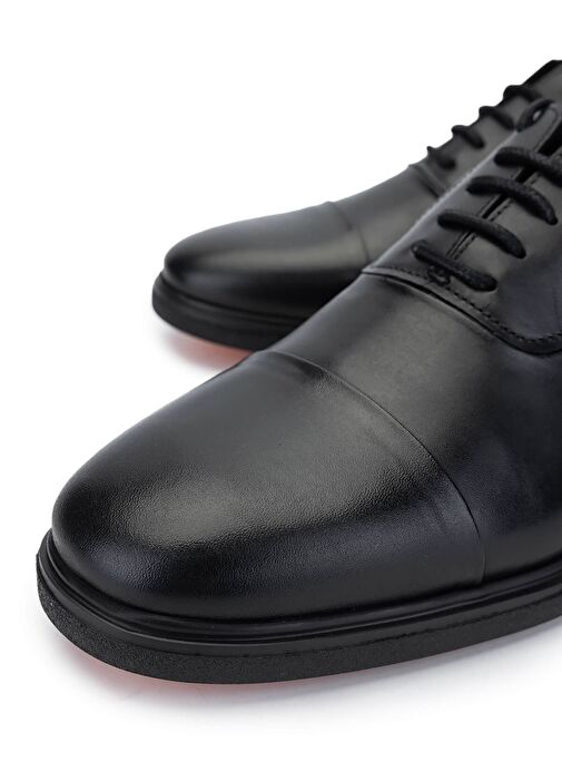 Tamer Tanca Erkek Hakiki Deri Siyah Deri Klasik Ayakkabı - Görsel 4