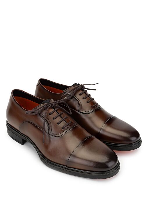 Tamer Tanca Erkek Hakiki Deri Kahverengi Klasik Ayakkabı - Görsel 3