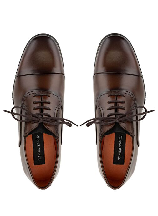 Tamer Tanca Erkek Hakiki Deri Kahverengi Klasik Ayakkabı - Görsel 6