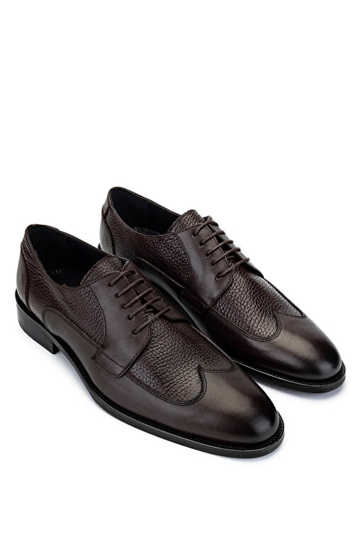 Tamer Tanca Erkek Hakiki Deri Kahverengi Klasik Ayakkabı - Görsel 3