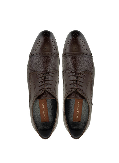 Tamer Tanca Erkek Hakiki Deri Kahverengi Klasik Ayakkabı - Görsel 6