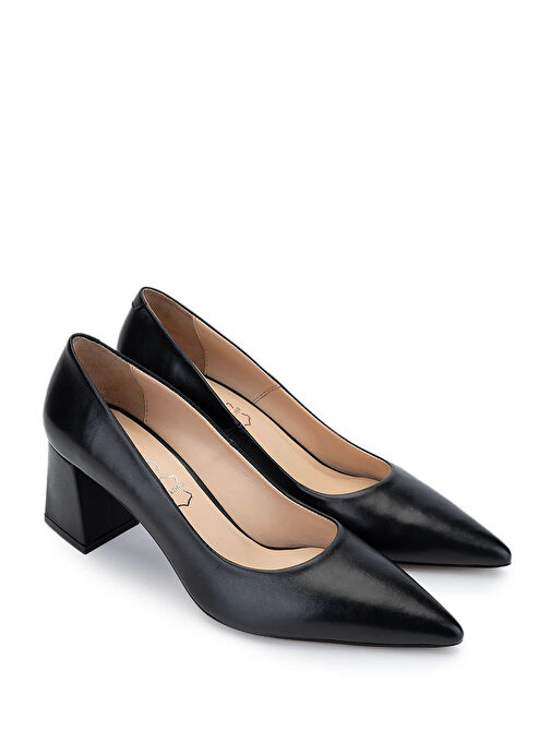 Tamer Tanca Bej Kadın Deri Topuklu Ayakkabı 1074 2124 BN AYK Y25 - Görsel 3