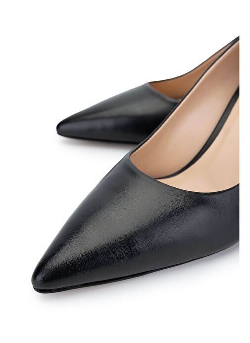 Tamer Tanca Bej Kadın Deri Topuklu Ayakkabı 1074 2124 BN AYK Y25 - Görsel 4