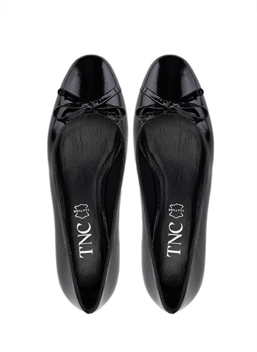 Tamer Tanca Kadın Hakiki Deri Siyah Rugan Topuklu Ayakkabı - Görsel 6