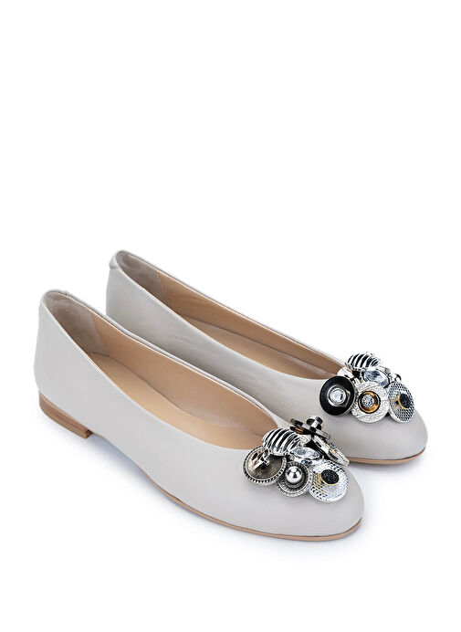 Tamer Tanca Kadın Hakiki Deri Vizon Babet Ayakkabı - Görsel 3