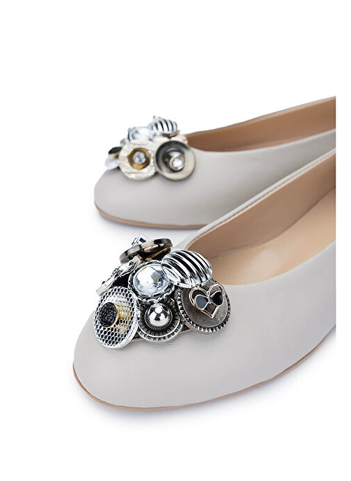 Tamer Tanca Kadın Hakiki Deri Vizon Babet Ayakkabı - Görsel 4