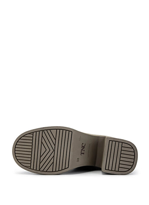 Tamer Tanca Kadın Hakiki Deri Siyah/Haki Casual Bot - Görsel 4