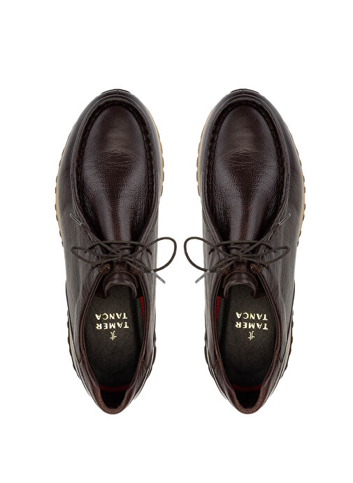 Tamer Tanca Erkek Hakiki Deri Koyu Kahve Casual Ayakkabı - Görsel 6