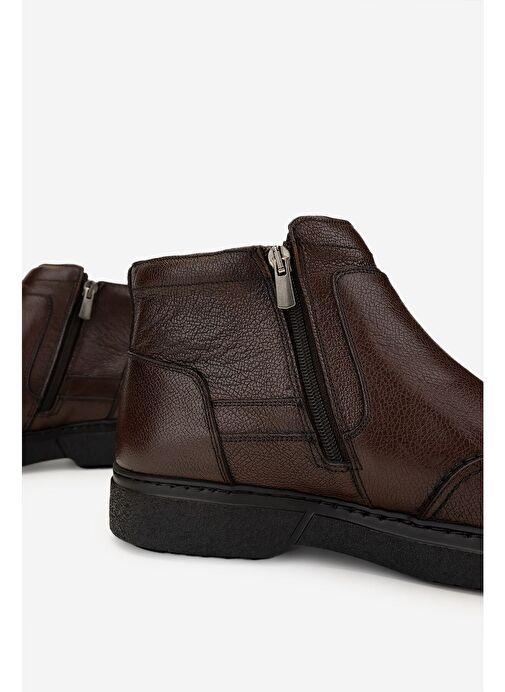 Valmenti Erkek Hakiki Deri Kahverengi Casual Bot - Görsel 5