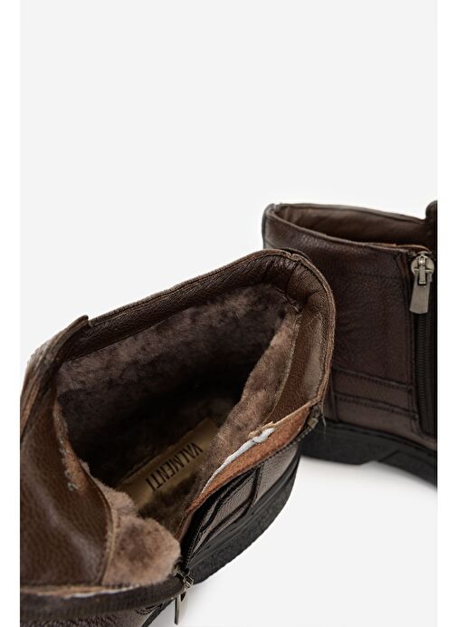 Valmenti Erkek Hakiki Deri Kahverengi Casual Bot - Görsel 6