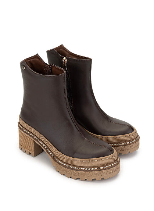 Tamer Tanca Kadın Hakiki Deri Kahverengi Casual Bot - Görsel 3