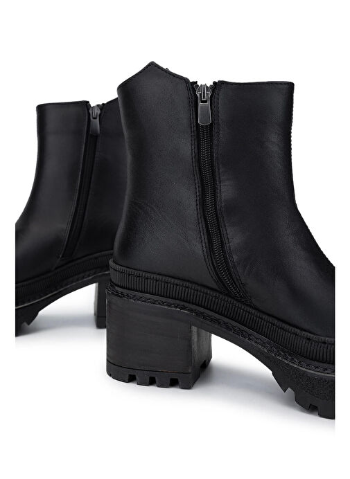 Tamer Tanca Kadın Hakiki Deri Siyah Casual Bot - Görsel 5