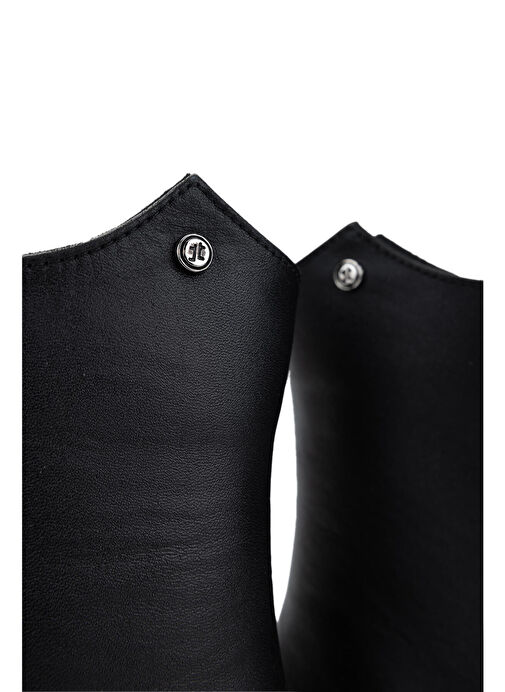 Tamer Tanca Kadın Hakiki Deri Siyah Casual Bot - Görsel 7